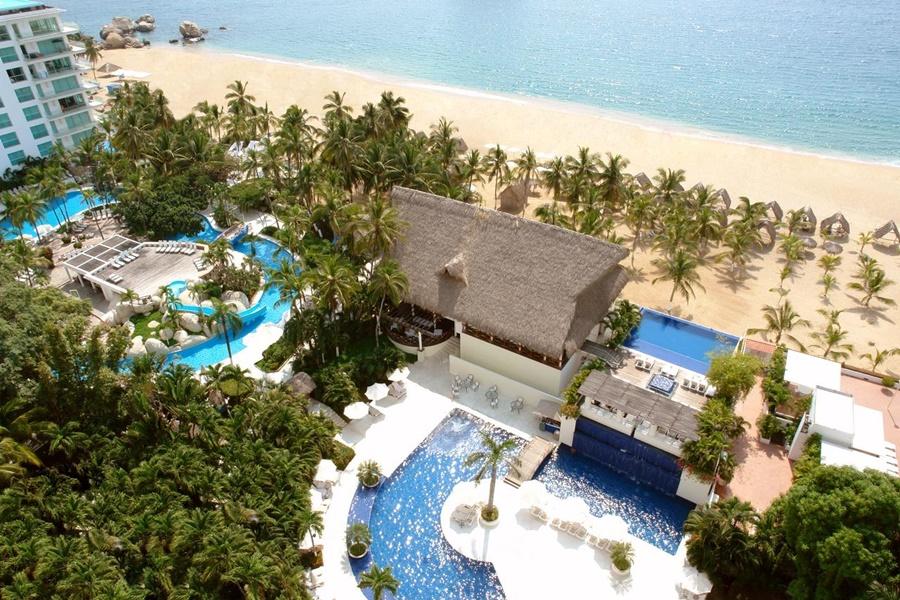 Emporio Acapulco Hotell Eksteriør bilde Aerial view of the resort