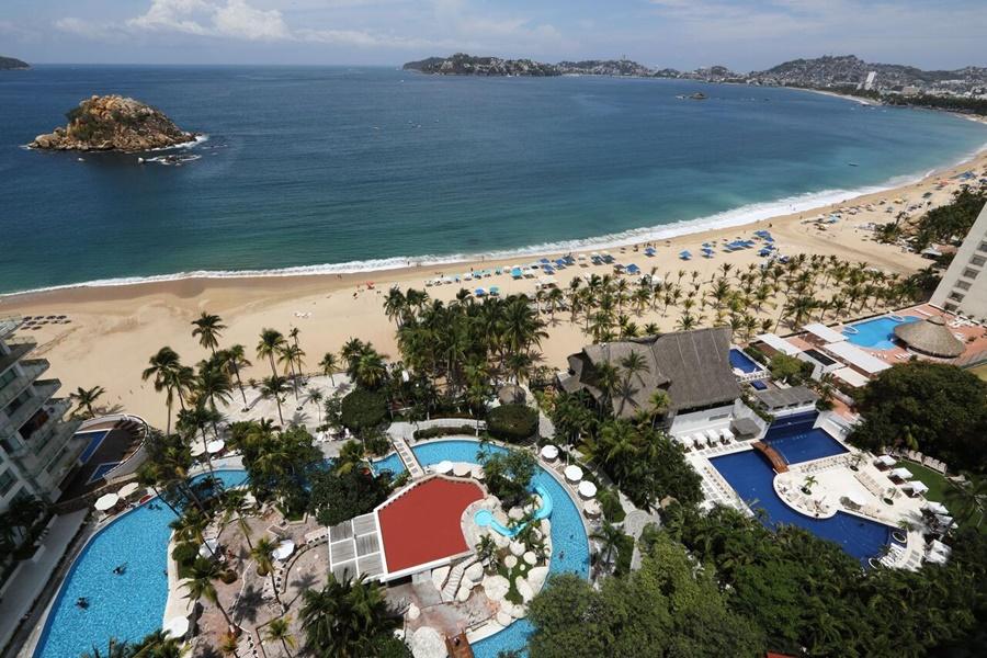 Emporio Acapulco Hotell Eksteriør bilde Aerial view of the resort